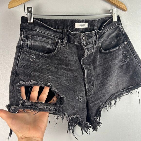 Moussy Vintage Durango Mid Rise Distressed Cut Off Shorts - Picture 8 of 8